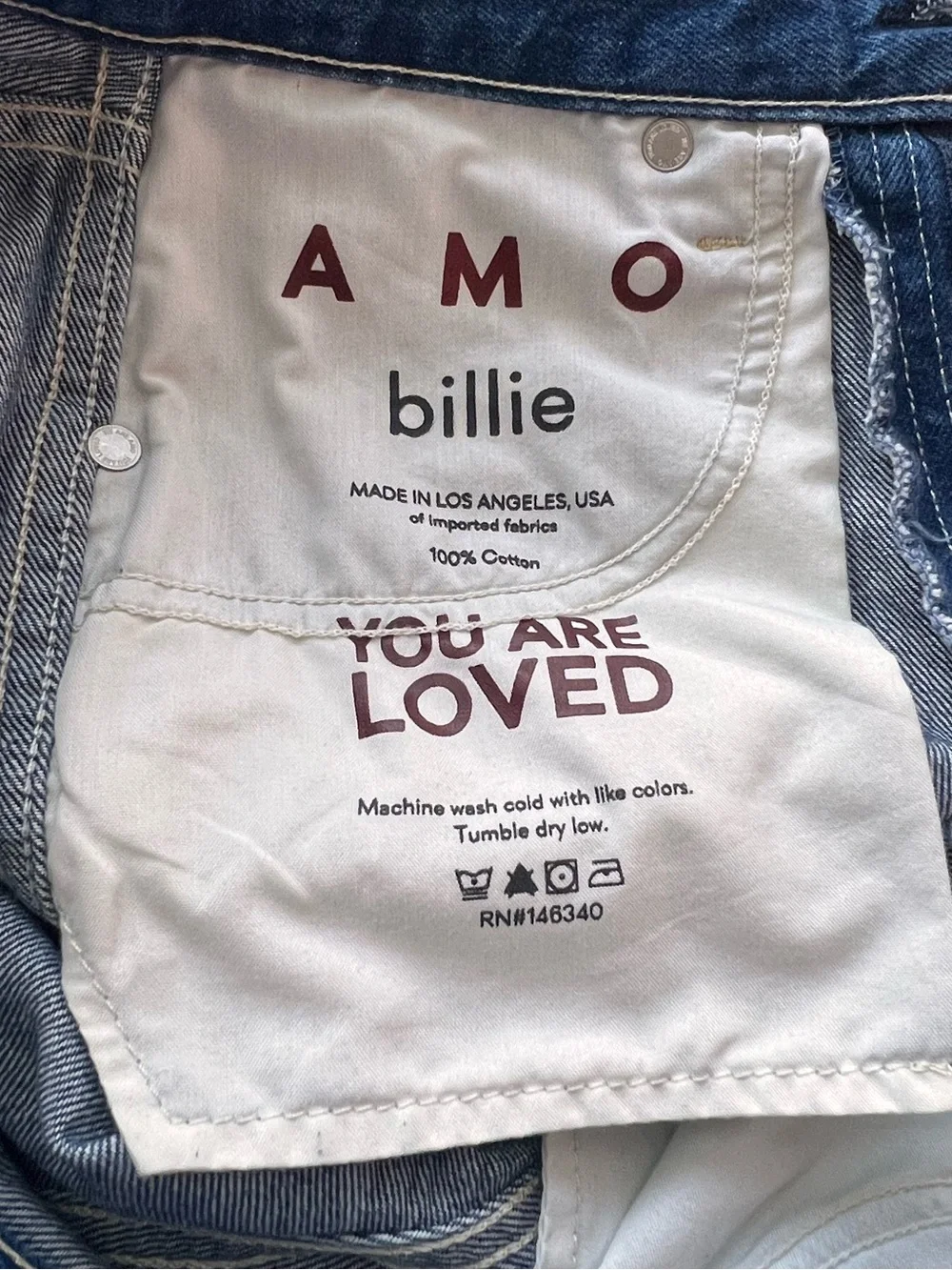 AMO - BILLIE JEANS Cropped Straight Leg Sz 27 Cotton in Stunner